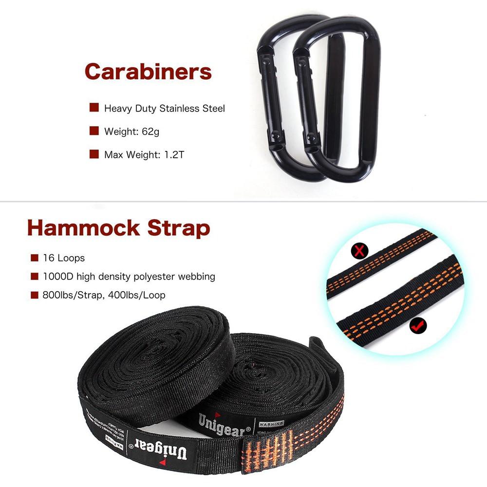 Double/Single Portable Hammock Set | Lightweight Outdoor Camping & Travel Hammocks | Easy Setup Relaxation Gear