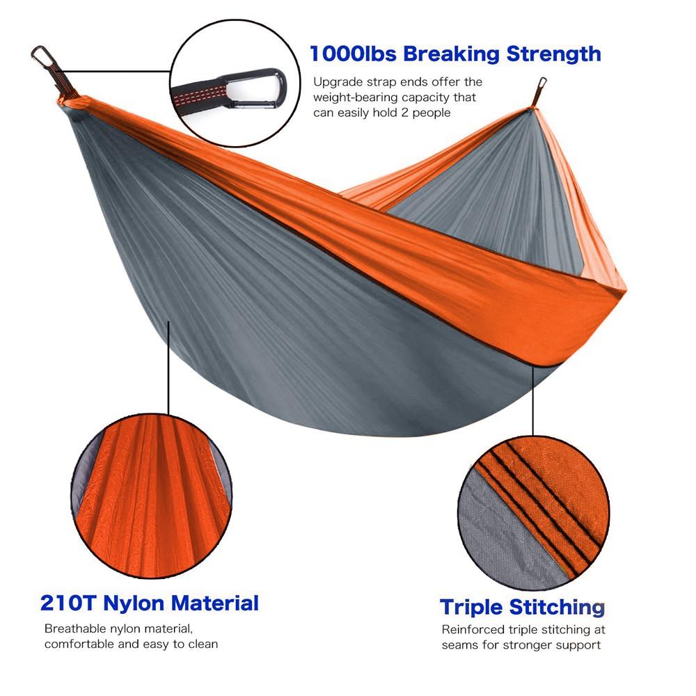 Double/Single Portable Hammock Set | Lightweight Outdoor Camping & Travel Hammocks | Easy Setup Relaxation Gear