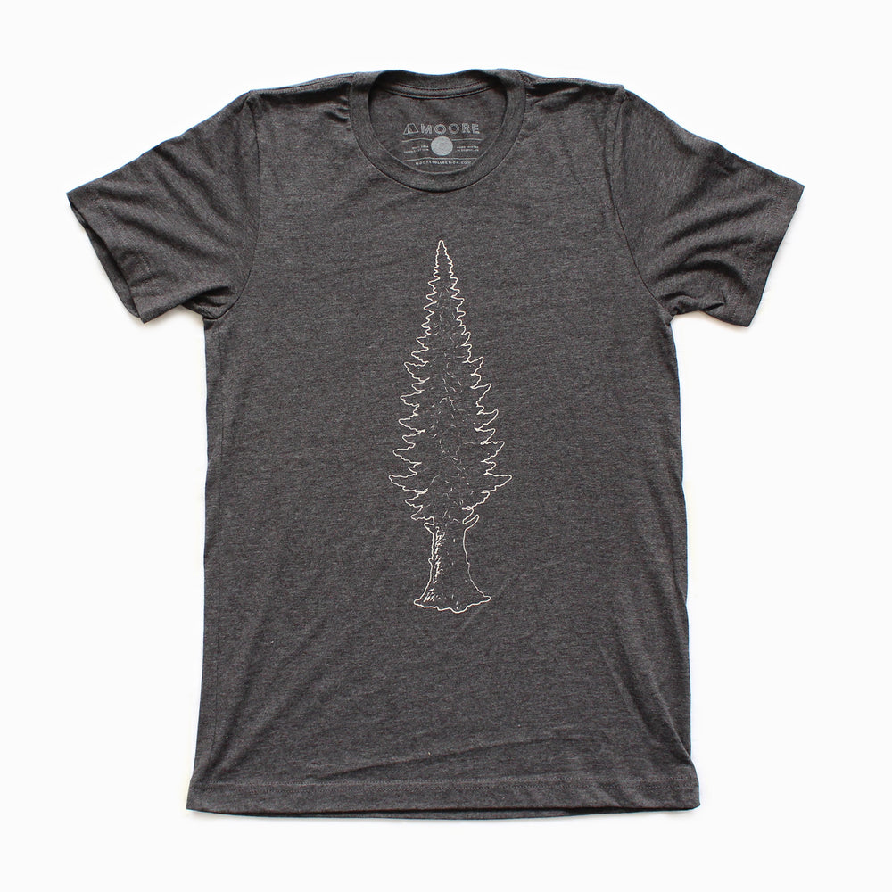 Mighty Pine T-Shirt | Forest Graphic Tee | Hand-Printed Unisex Hiking & Nature Shirt