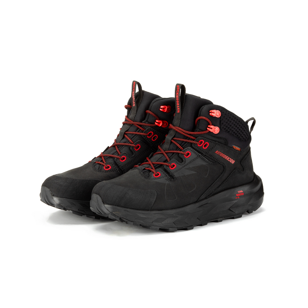 ROCKROOSTER Farmington Black 6-Inch Waterproof Hiking Boots | VIBRAM® Sole Durable Outdoor Footwear | Comfortable Trail & Adventure Boots