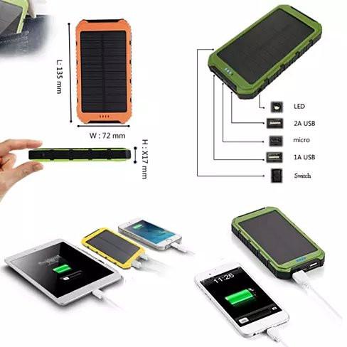 Roaming Solar Power Bank | Portable Dual-USB Charger | Solar-Powered Battery Pack for Outdoor Use