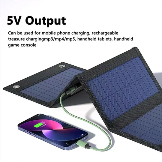 Portable Solar Panel 80W USB Charger | High-Efficiency Folding Solar Charger | Outdoor Power Supply for Devices