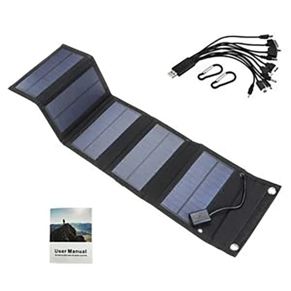 Portable Solar Panel 80W USB Charger | High-Efficiency Folding Solar Charger | Outdoor Power Supply for Devices