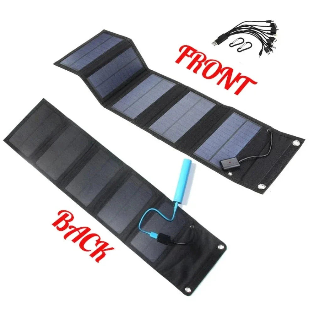 Portable Solar Panel 80W USB Charger | High-Efficiency Folding Solar Charger | Outdoor Power Supply for Devices
