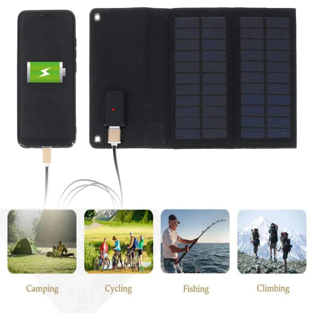 Portable Solar Panel 80W USB Charger | High-Efficiency Folding Solar Charger | Outdoor Power Supply for Devices