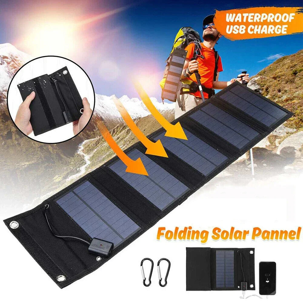 Portable Solar Panel 80W USB Charger | High-Efficiency Folding Solar Charger | Outdoor Power Supply for Devices
