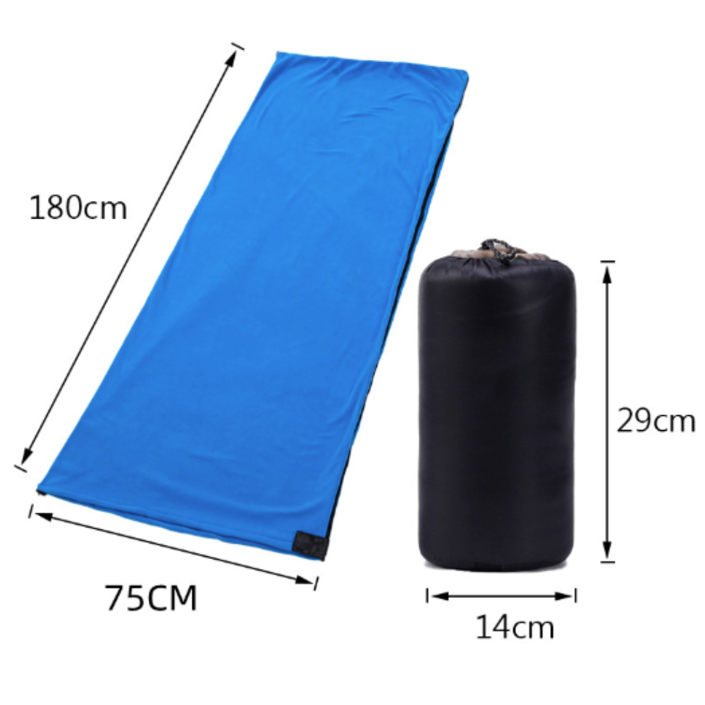 Lightweight Polar Fleece Camping Sleeping Bag | Warm Compact Sleeping Gear | Portable Outdoor Hiking & Travel Blanket
