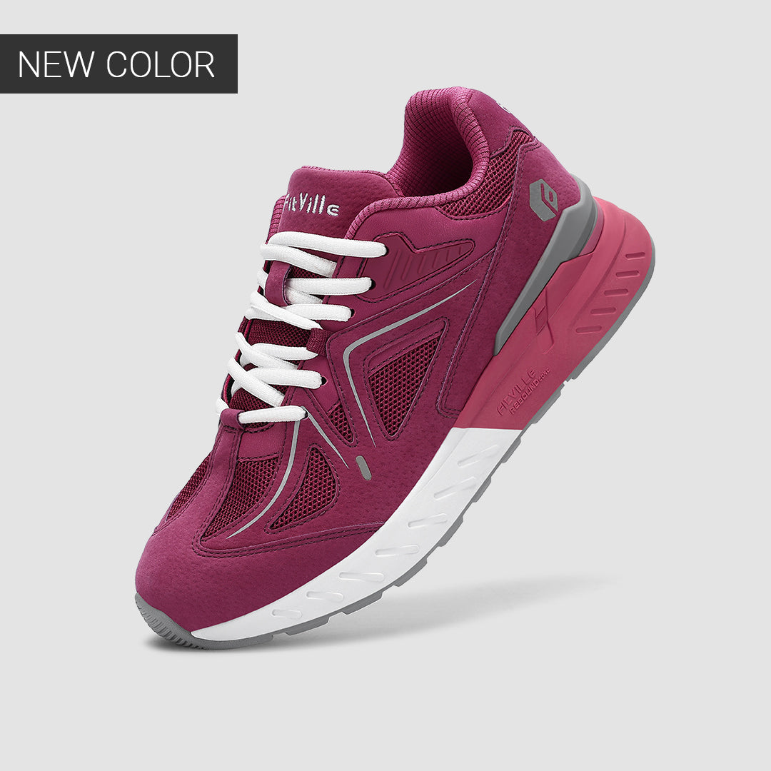 FitVille Women’s Rebound Core Walking Shoes V1 | Comfortable Supportive Sneakers | Everyday Walking & Casual Footwear