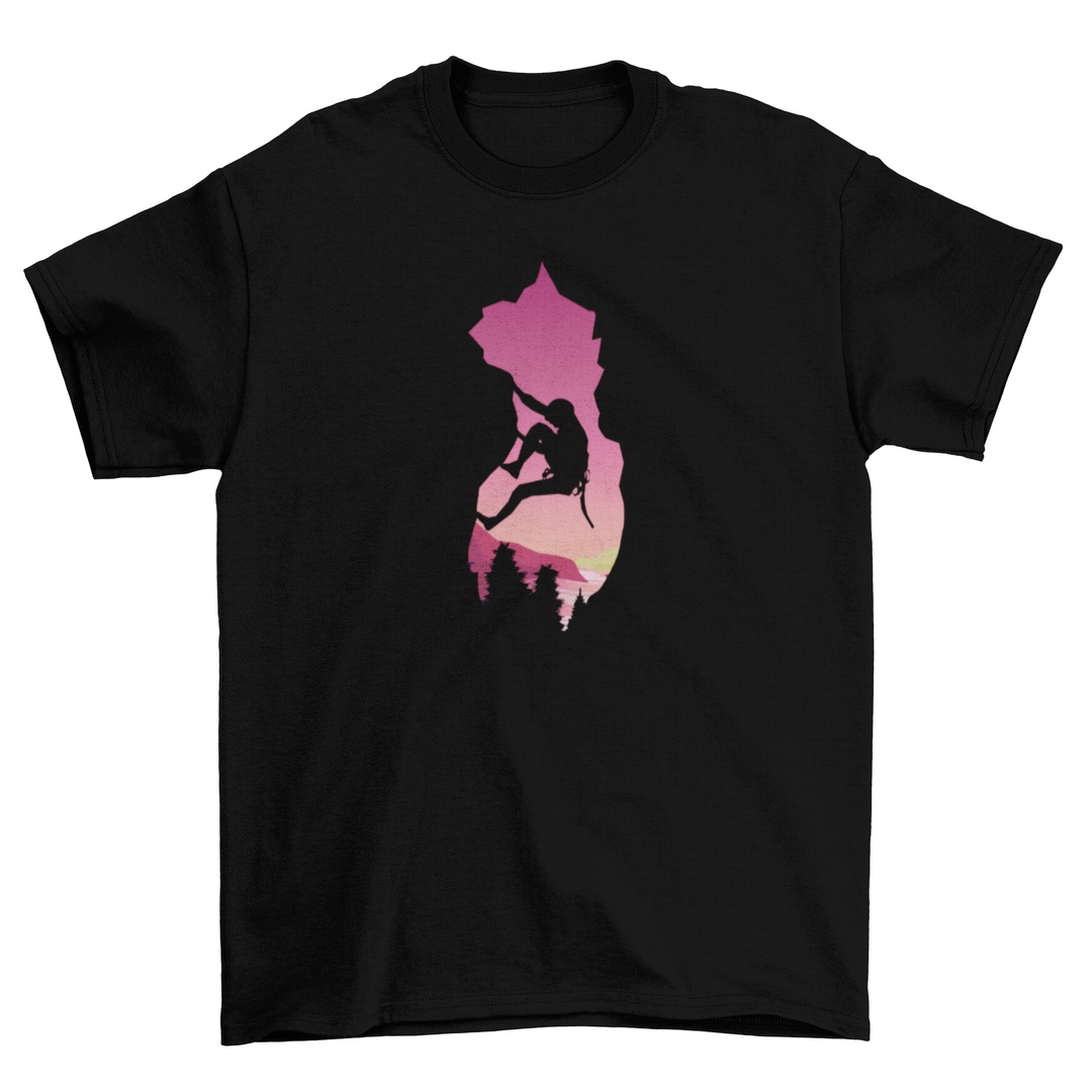 Mountain Climbing T-Shirt | Outdoor Adventure Graphic Tee | Casual Unisex Hiking & Climbing Shirt