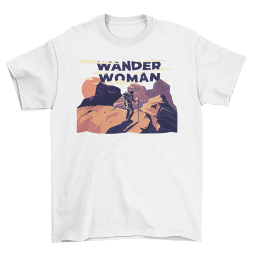 Wander Woman T-Shirt | Outdoor Adventure Graphic Tee | Casual Unisex Hiking & Travel Shirt