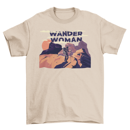 Wander Woman T-Shirt | Outdoor Adventure Graphic Tee | Casual Unisex Hiking & Travel Shirt