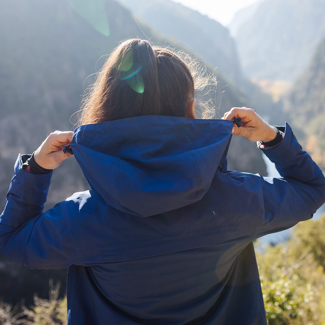 Adventure 2.0 Women’s Navy Jacket | Eco-Friendly All-Weather Outerwear | Sustainable Outdoor Adventure Coat