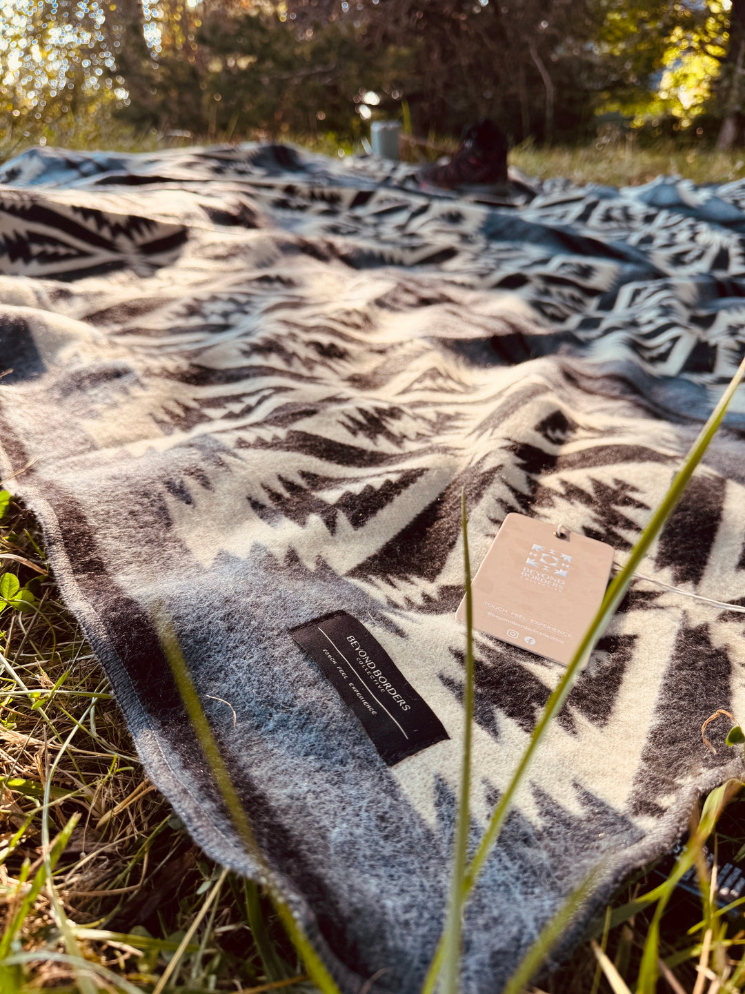 Quichua Blanket Greyscale Ecuadorian Artisan Queen Blanket