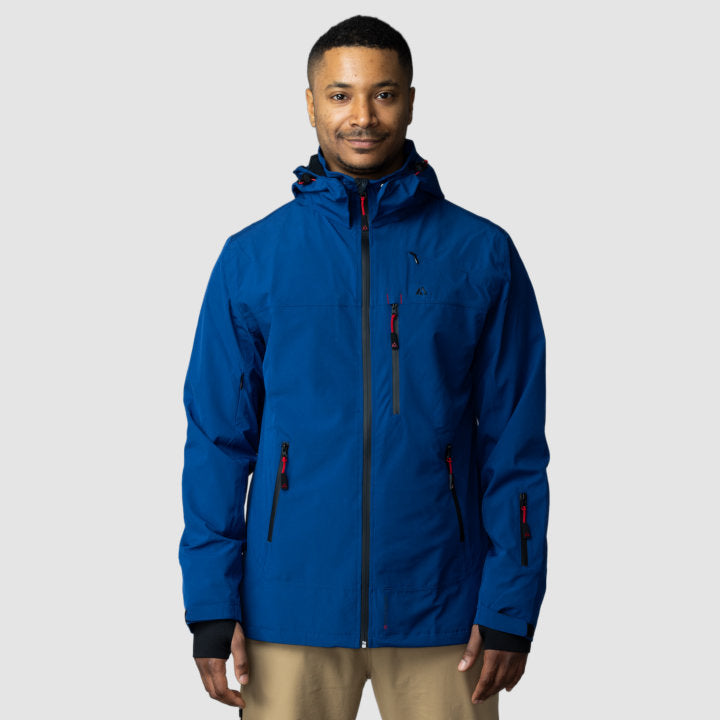 Adventure 2.0 Men’s Navy Blue Jacket | Eco-Friendly All-Weather Outerwear | Sustainable Outdoor Adventure Coat