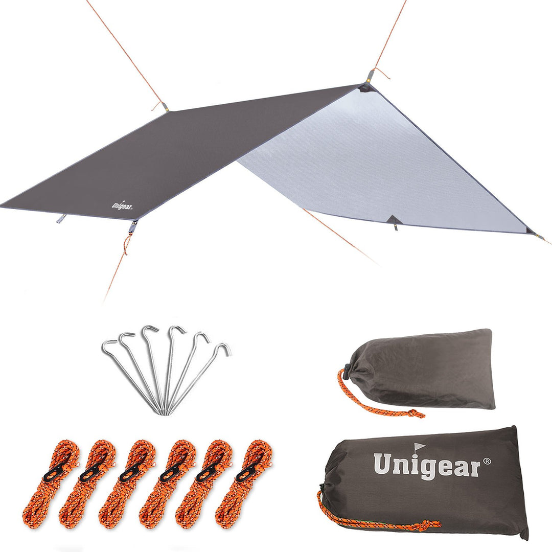 Rainproof Camping Tarp Shelter | Waterproof Outdoor Canopy | Lightweight Portable Rain & Sun Protection for Camping