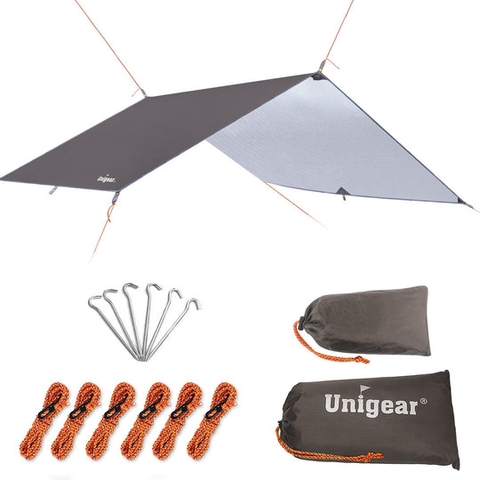 Rainproof Camping Tarp Shelter | Waterproof Outdoor Canopy | Lightweight Portable Rain & Sun Protection for Camping