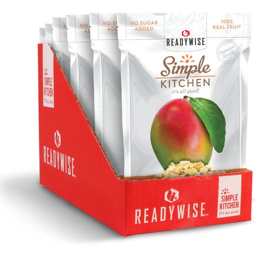 6 CT Case Simple Kitchen Mango | Freeze-Dried Fruit Snack | Healthy Lightweight Camping & Hiking Food