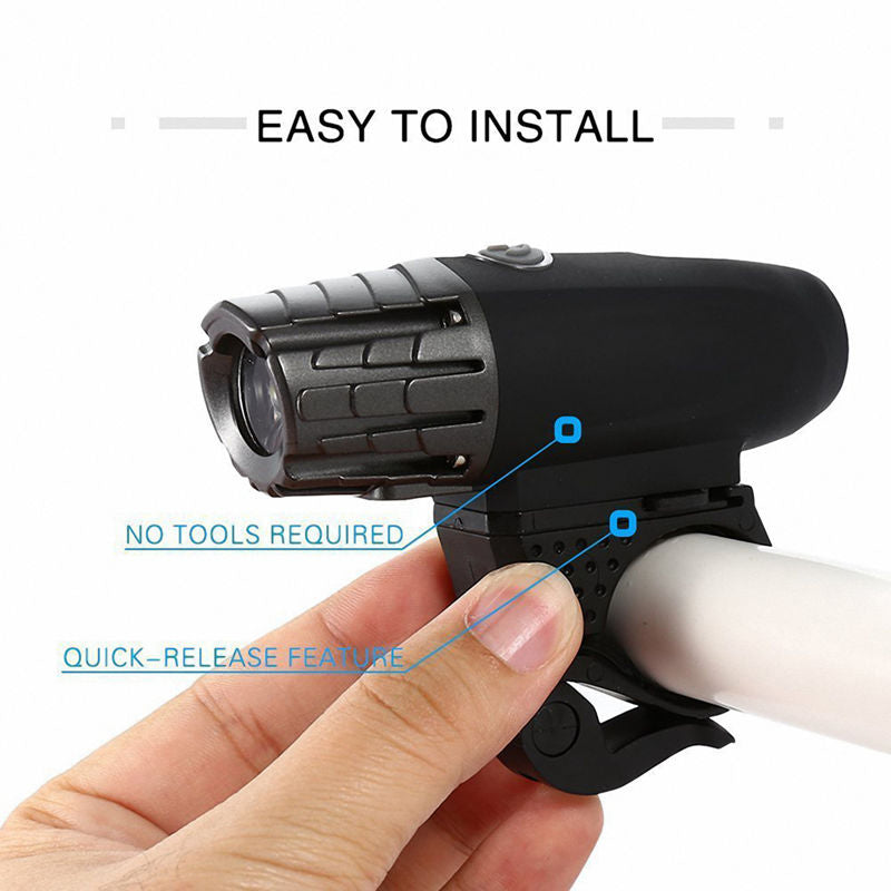 Rechargeable Bike Headlight & Taillight Set | USB Waterproof Cycling Lights | 4-Mode Front & Rear Bicycle Safety Kit