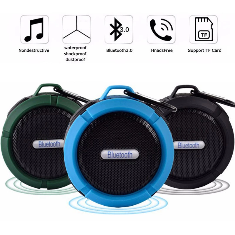 Mini Waterproof Bluetooth Speaker | Compact Outdoor Sound | Suction Mount
