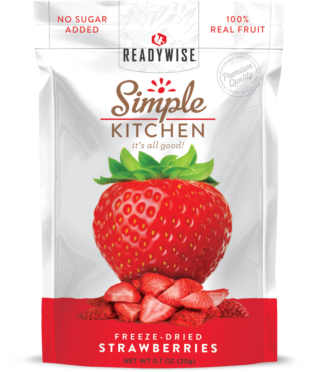 6 CT Case Simple Kitchen Sliced Strawberries | Freeze-Dried Fruit Snack | Healthy Lightweight Camping & Hiking Food