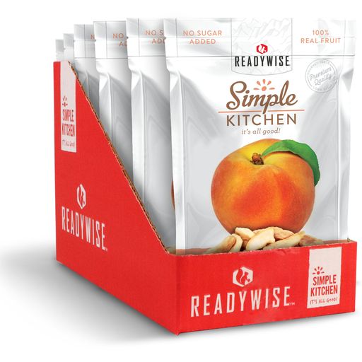 6 CT Case Simple Kitchen Peaches | Freeze-Dried Fruit Snack | Healthy Lightweight Camping & Hiking Food