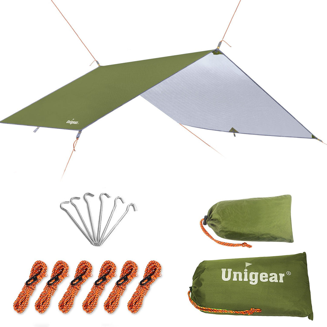 Rainproof Camping Tarp Shelter | Waterproof Outdoor Canopy | Lightweight Portable Rain & Sun Protection for Camping