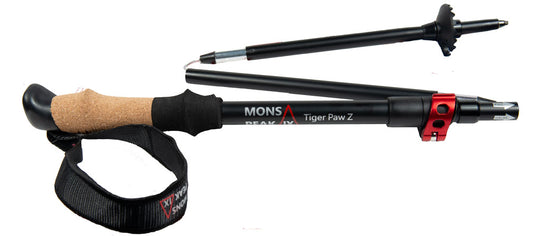 Tiger Paw Z Trekking Poles | Lightweight Collapsible Hiking Sticks | Durable Walking Poles for Backpacking & Outdoor Adventures