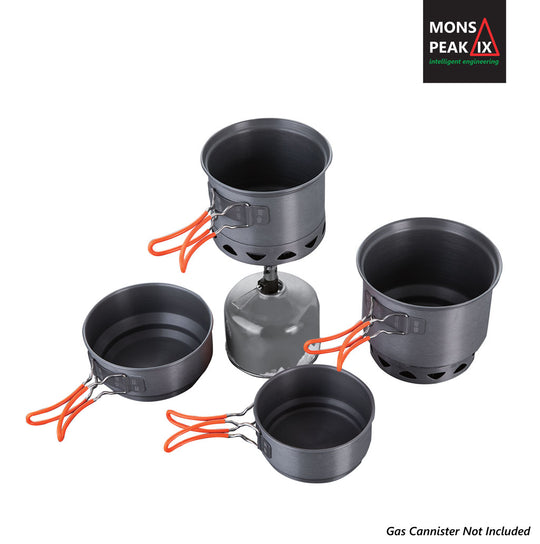 Mons Peak IX Trail 123 HE UL | Lightweight Outdoor Cook Set | Camping Stove