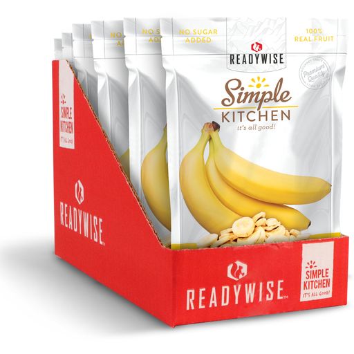 6 CT Case Simple Kitchen Bananas | Freeze-Dried Fruit Snack | Healthy Lightweight Camping & Hiking Food