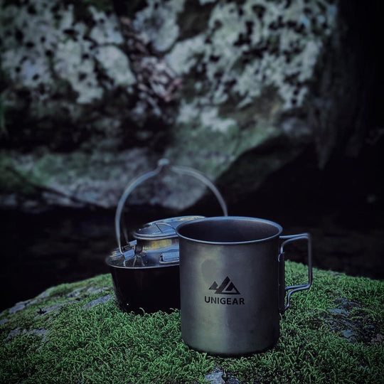 Ultralight Titanium Camping Cup – 450ml Hiking & Backpacking Mug