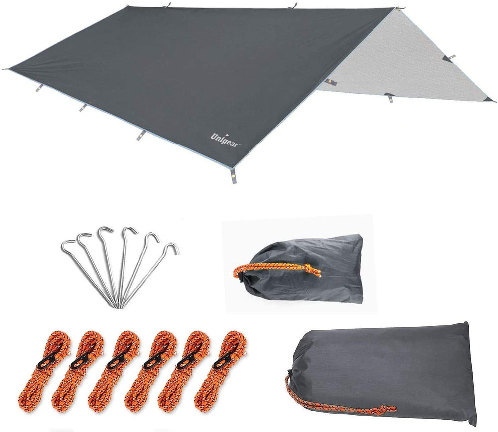 Rainproof Camping Tarp Shelter | Waterproof Outdoor Canopy | Lightweight Portable Rain & Sun Protection for Camping