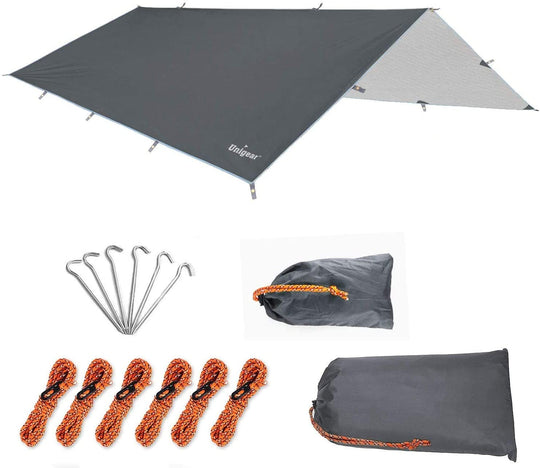 Rainproof Camping Tarp Shelter | Waterproof Outdoor Canopy | Lightweight Portable Rain & Sun Protection for Camping