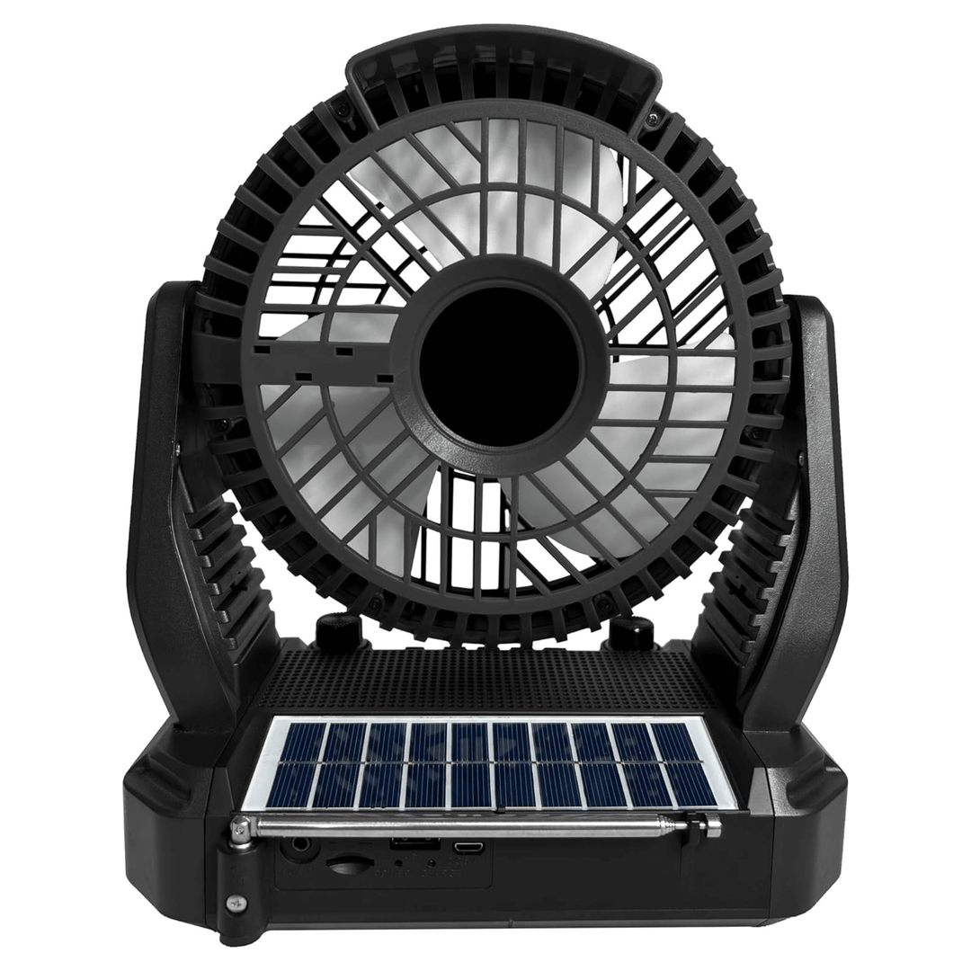 Solar Powered Bluetooth Speaker | Portable Fan & LED Flashlight | All-in-One Outdoor Entertainment & Lighting