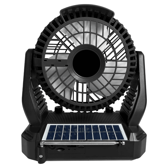 Solar Powered Bluetooth Speaker | Portable Fan & LED Flashlight | All-in-One Outdoor Entertainment & Lighting