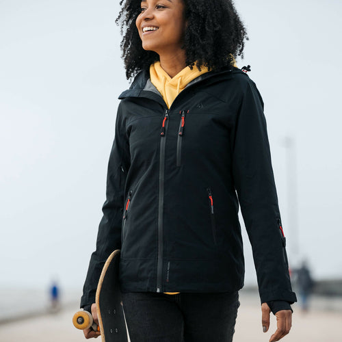 Adventure 2.0 – Women Black | Eco-Friendly All-Weather Jacket