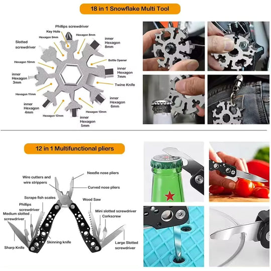 31-Piece Survival Kit – Emergency Gear for Camping, Hiking & Outdoors