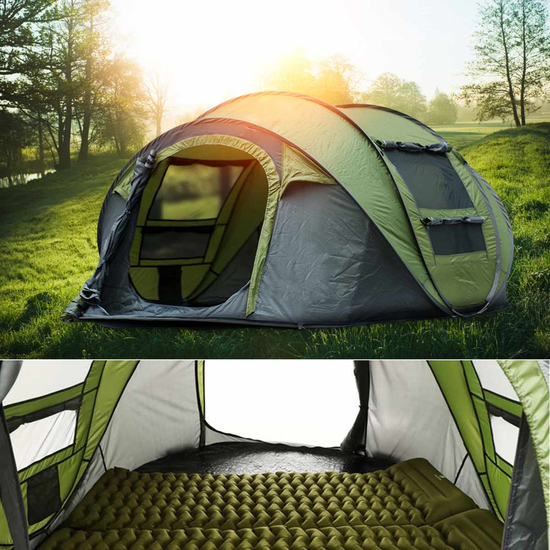 Automatic Pop Up Camping Tent | 4-5 Person Waterproof Shelter | Easy Setup Outdoor Camping Gear