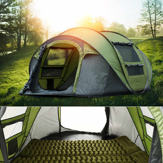Automatic Pop Up Camping Tent | 4-5 Person Waterproof Shelter | Easy Setup Outdoor Camping Gear