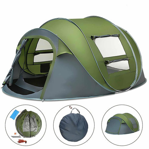 Automatic Pop Up Camping Tent | 4-5 Person Waterproof Shelter | Easy Setup Outdoor Camping Gear