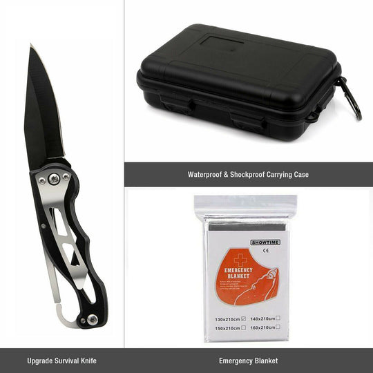14-in-1 Outdoor Emergency Survival & Safety Gear Kit | Compact Camping & Hiking Essentials | Multi-Tool Adventure Preparedness Set