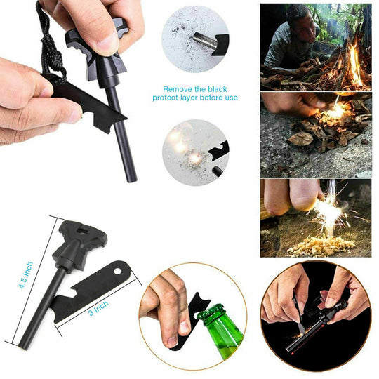 14-in-1 Outdoor Emergency Survival & Safety Gear Kit | Compact Camping & Hiking Essentials | Multi-Tool Adventure Preparedness Set