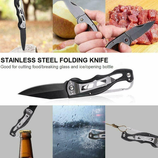 14-in-1 Outdoor Emergency Survival & Safety Gear Kit | Compact Camping & Hiking Essentials | Multi-Tool Adventure Preparedness Set
