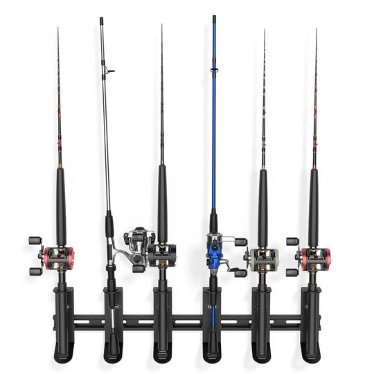 Spinning Fishing Rod Rack Organizer | Space-Saving Fishing Gear Storage | Durable Rack for Multiple Rods