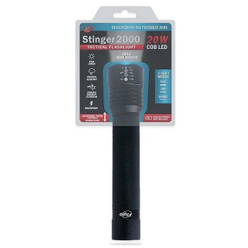 Stinger 2000 Lumen Tactical Flashlight | 20W LED | Zoom Focus | Rugged Aluminum