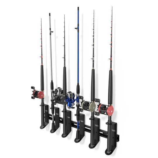 Spinning Fishing Rod Rack Organizer | Space-Saving Fishing Gear Storage | Durable Rack for Multiple Rods